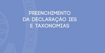 Preenchimento da declaração IES e Taxonomias 2022